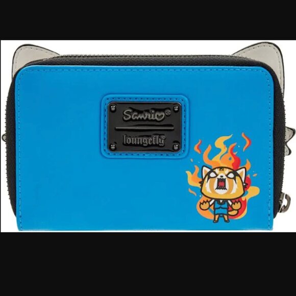 Sanrio Loungefly Aggretsuko Cosplay Zip Around Wallet - Picture 6 of 7